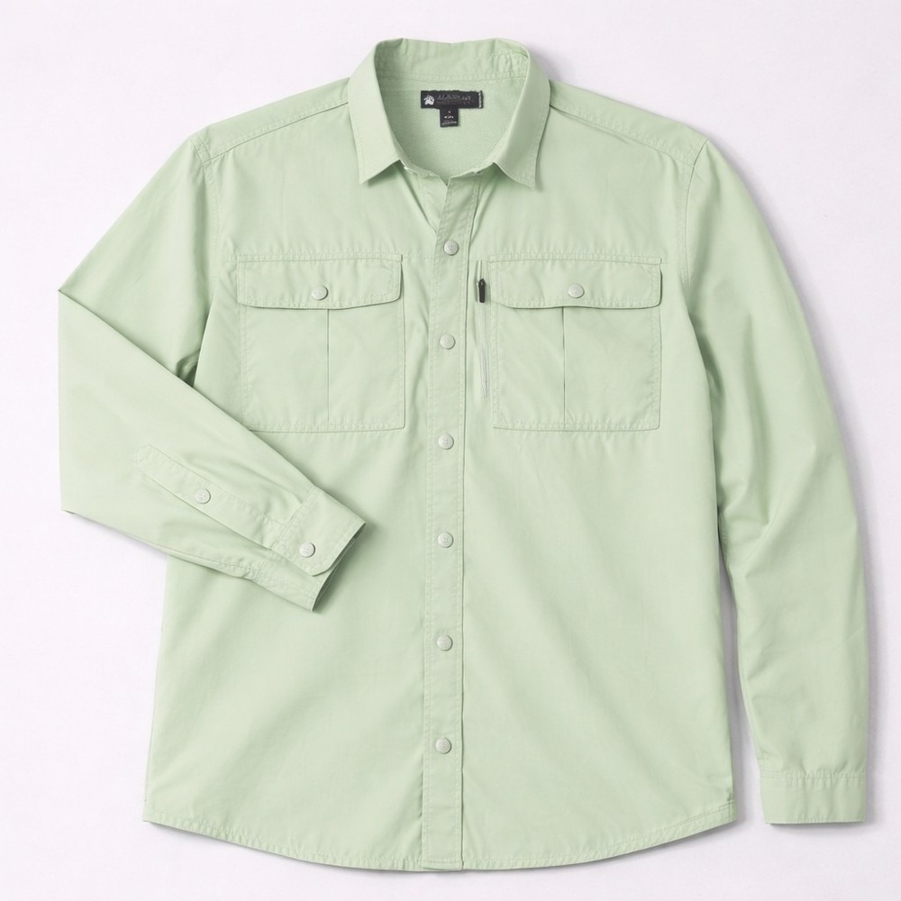 Alaskan Hardgear Grayling Standard Fit Shirt Duluth Trading Snap Green Men 2XL